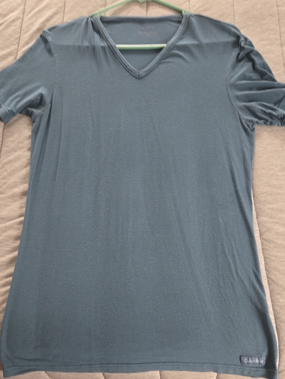 Calvin Klien Modal V-Neck Lightweight Tee in Slate Blue